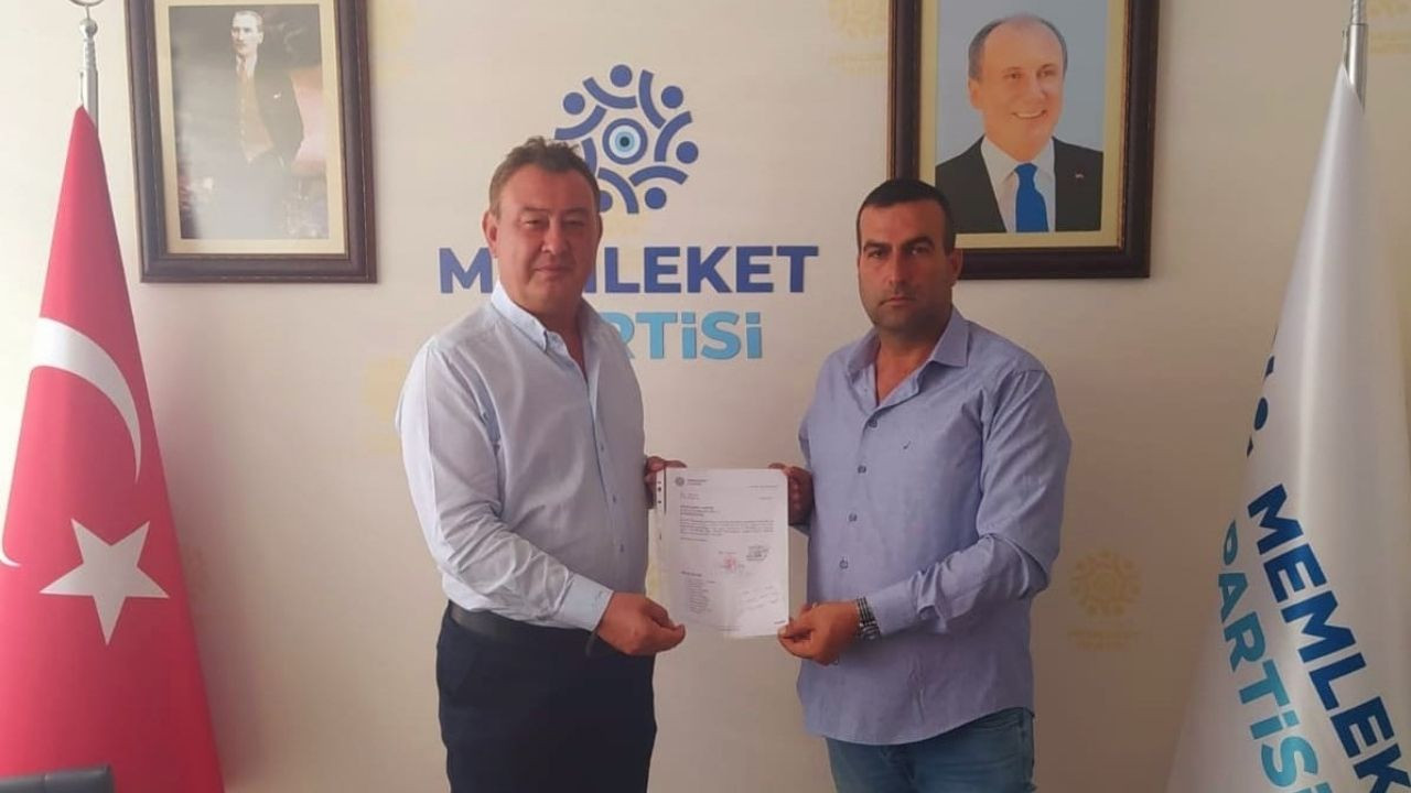 Memleket Partisi Ödemiş İlçe Başkanı Özay Yiğen partisinden istifa etti