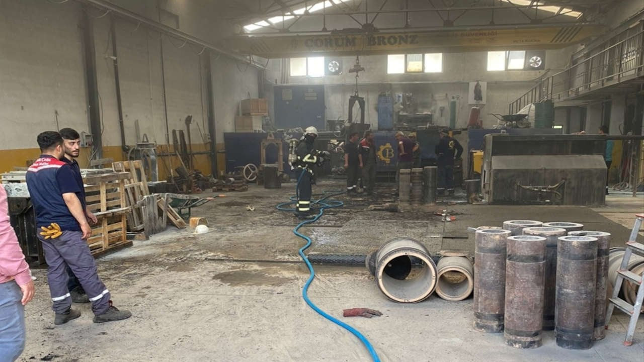 Çorum'da döküm fabrikasında patlama