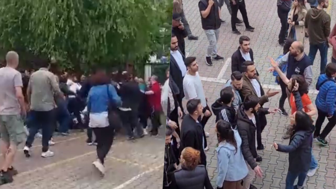 Kadıköy'de AKP'liler okul bahçesindeki seçmenleri darbetti