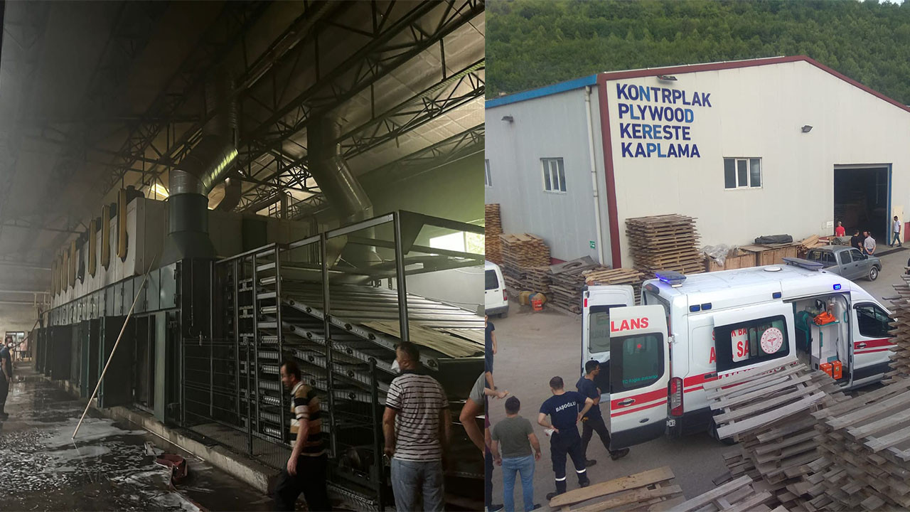 Zonguldak'ta fabrika yangını: Dört işçi dumandan etkilendi