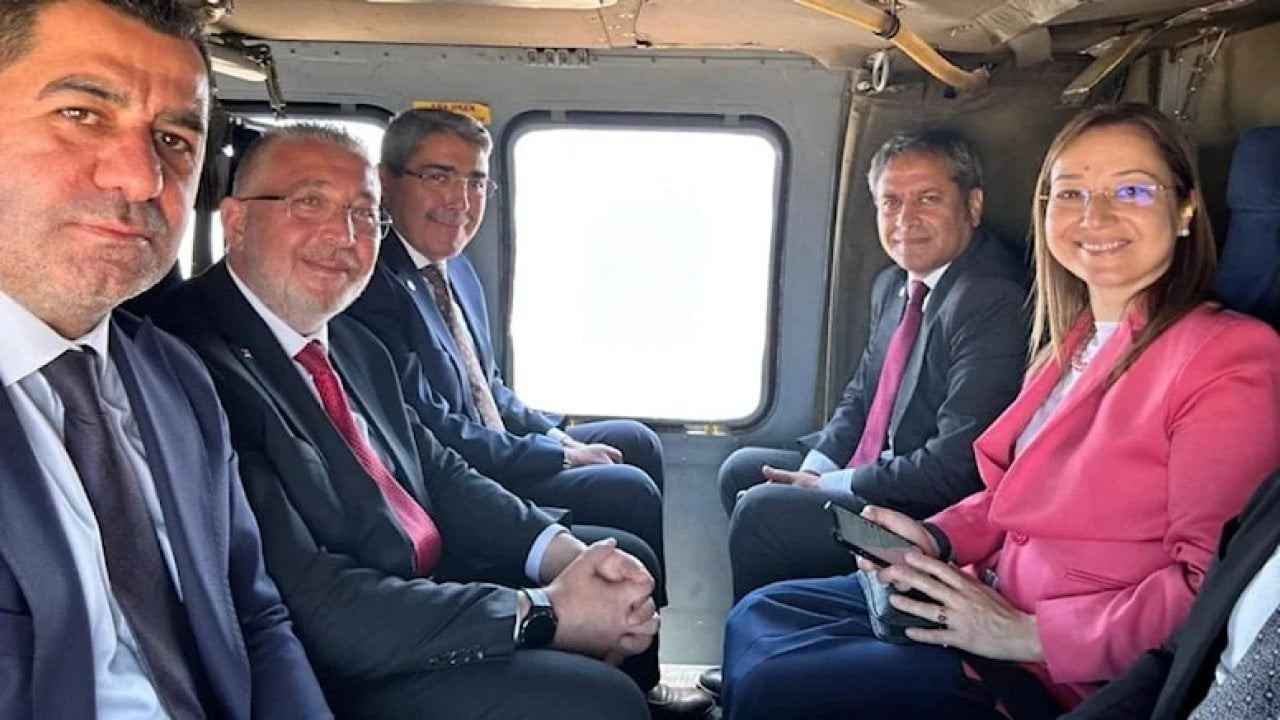 AKP'liler bayramlaşmak için 45 dakikalık yolu helikopter gitti, sosyal medyadan tepki yağdı