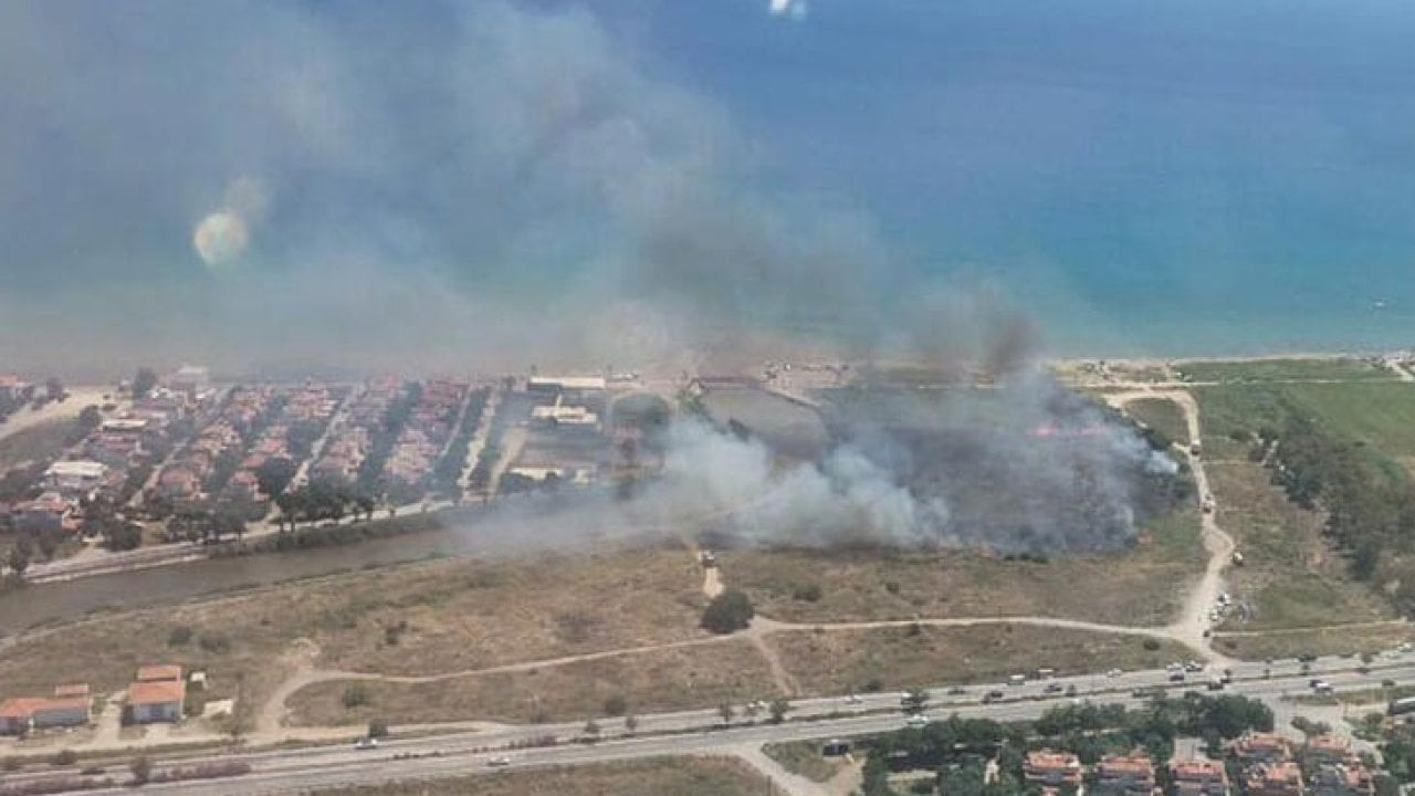 İzmir Seferihisar'da sazlık alanda yangın: 1 saatte kontrol altına alındı