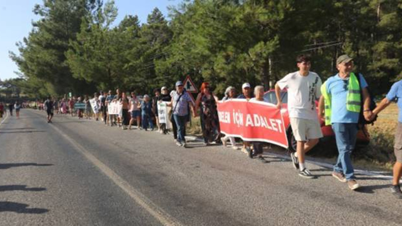 Akbelen'de kesime karşı insan zinciri