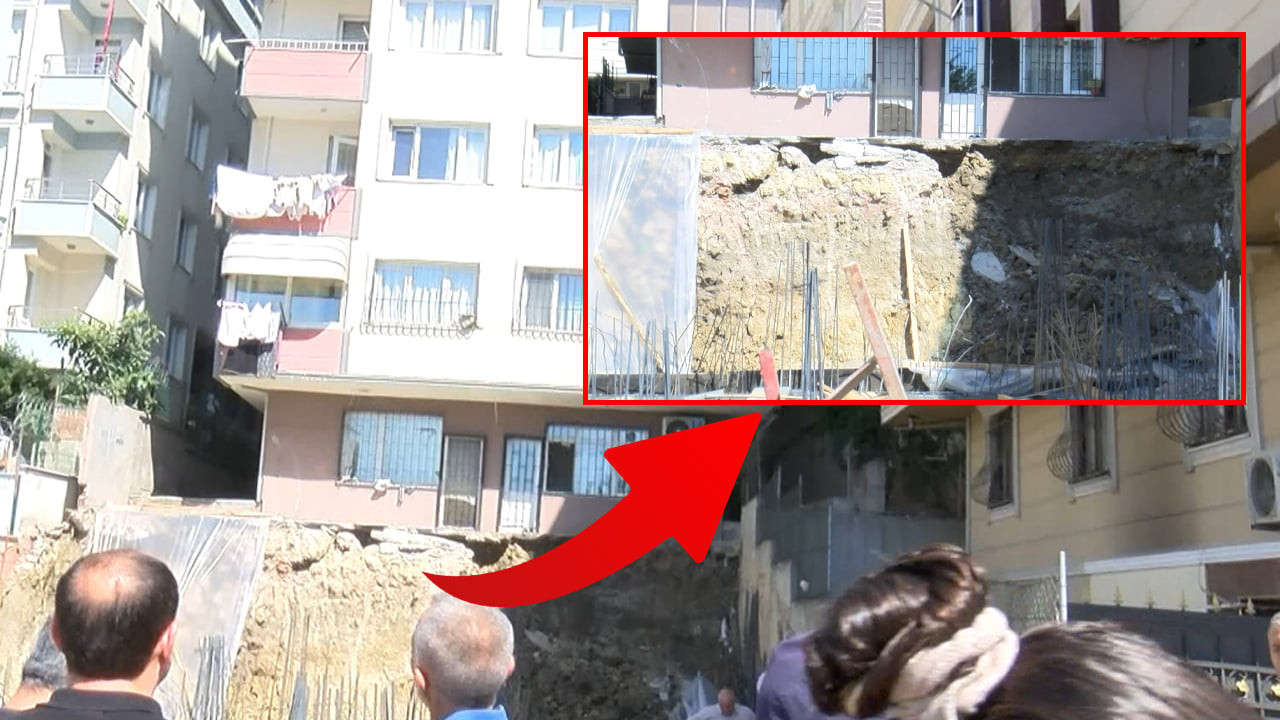 Küçükçekmece'de bir bina temel kazısı sırasında kaydı: Tedbir amaçlı tahliye edildi