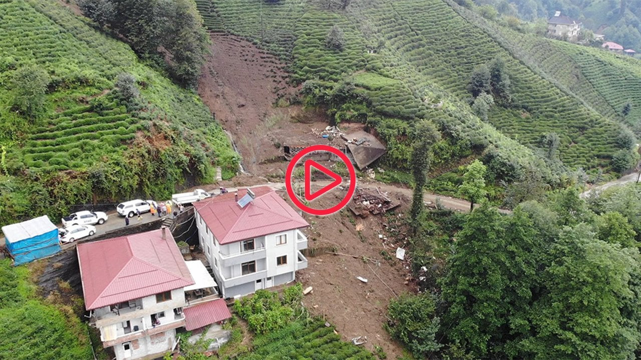Rize'de sel ve heyelanların zararı 6 milyon lirayı aştı