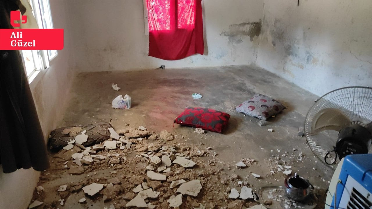 Urfa'da Suriyeli ailenin kaldığı evin tavanı çöktü: Bir aylık bebek yoğun bakımda