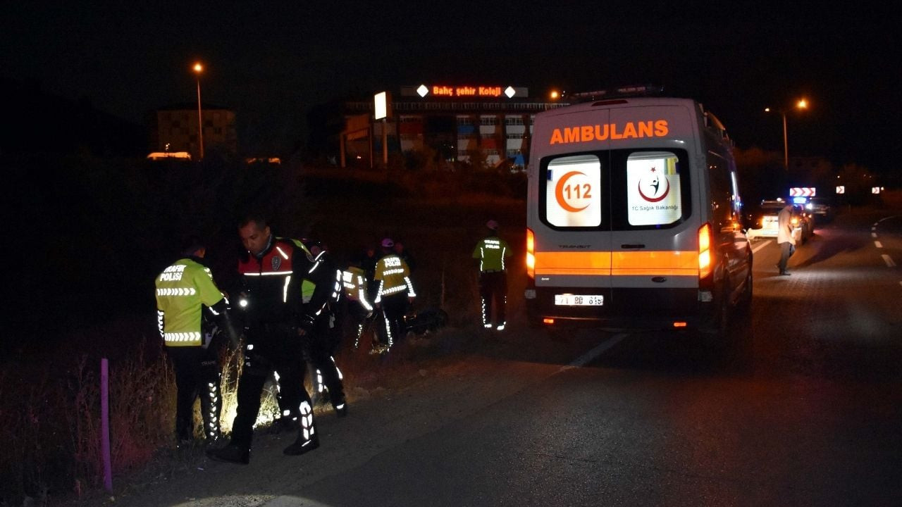 Kırıkkale'de şarampole devrilen motosikletin sürücüsü öldü