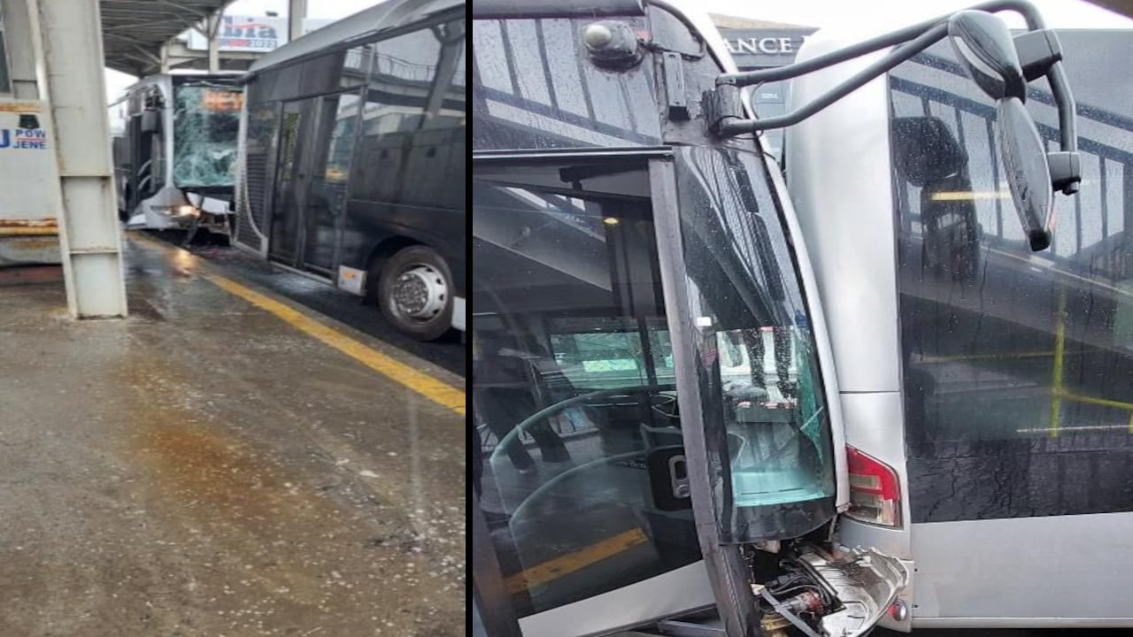 İstanbul'da iki metrobüs çarpıştı