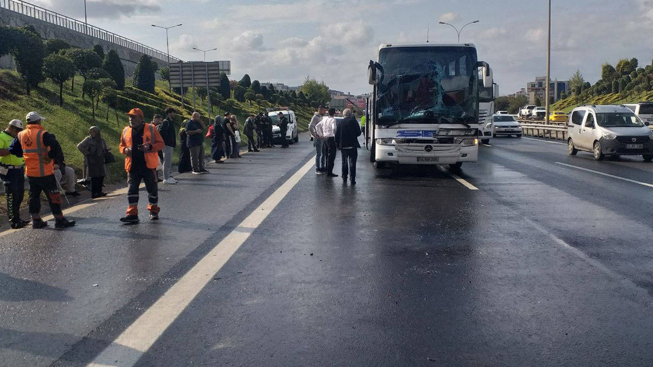 TEM Otoyolu'nda zincirleme trafik kazası: Bir kişi yaralandı