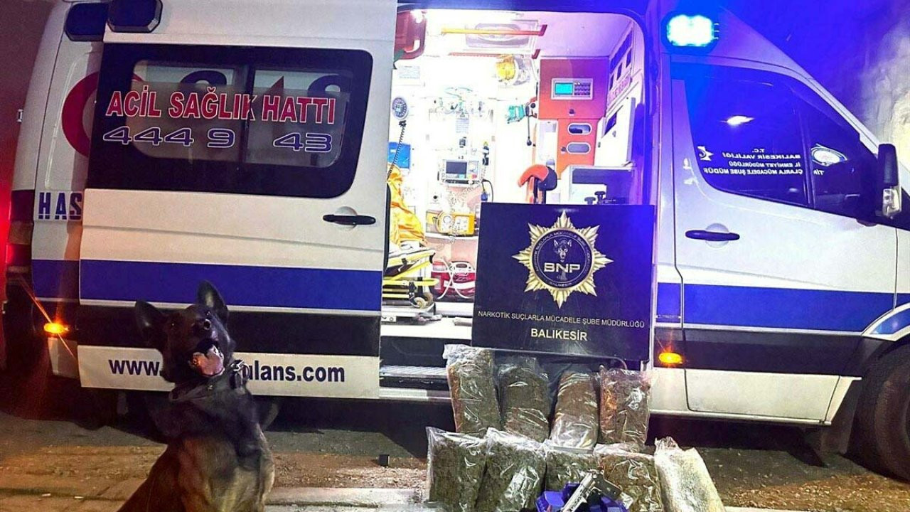 Balıkesir'de durdurulan ambulansta 9 kilogram uyuşturucu yakalandı: Üç kişi tutuklandı