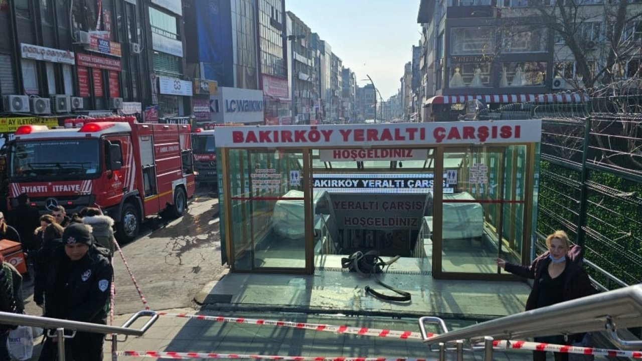 Bakırköy Yeraltı Çarşısı'nda yangın: İki kişi hastaneye kaldırıldı