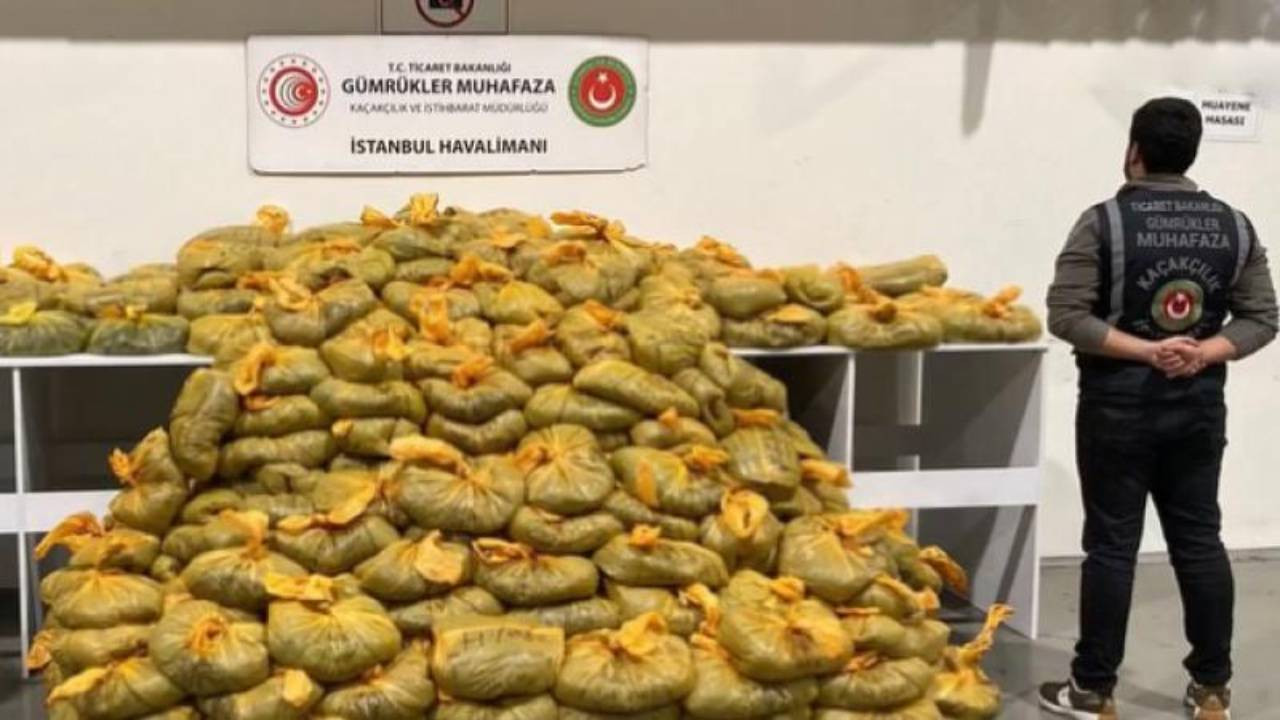 İstanbul Havalimanı'nda 568 kilogram uyuşturucu bulundu
