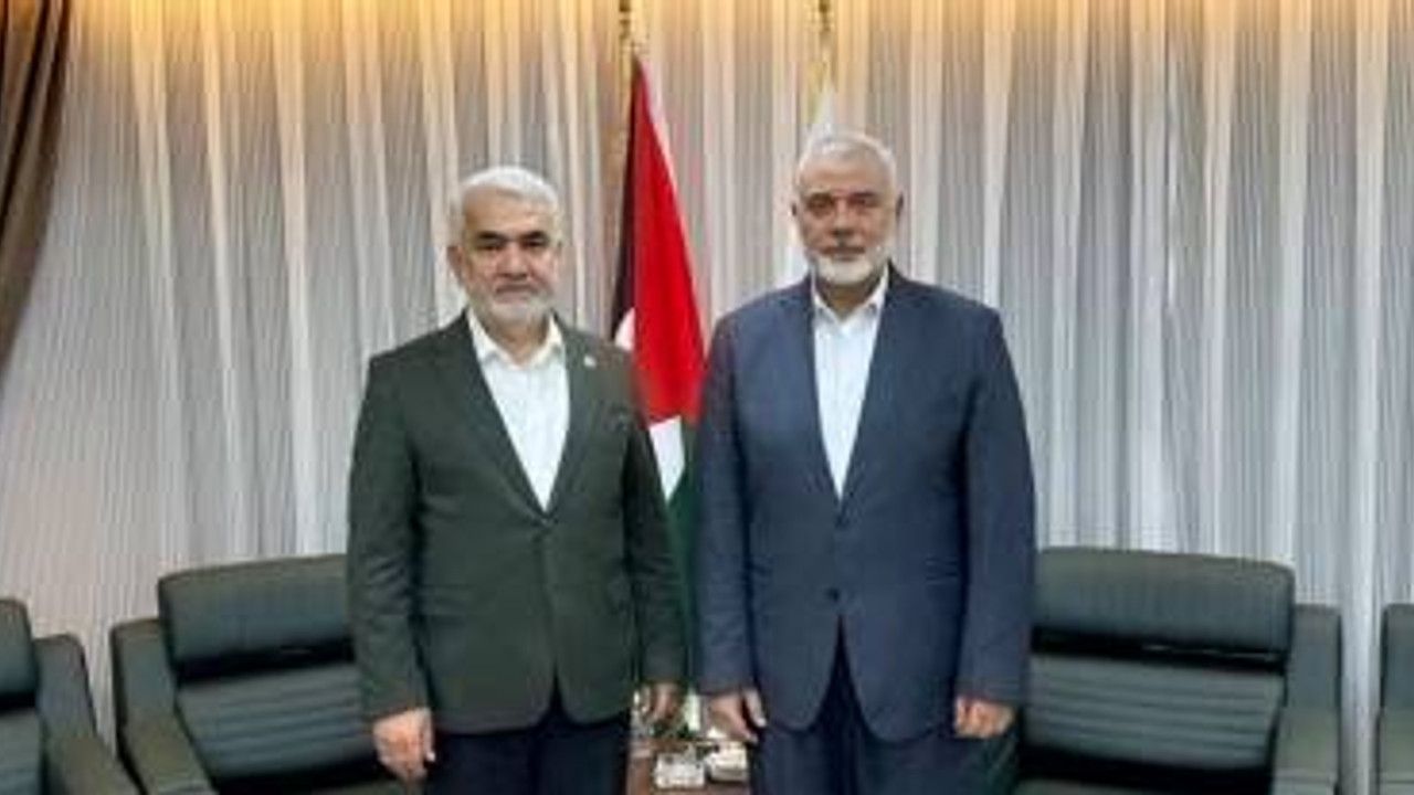 HÜDA PAR Genel Başkanı Yapıcıoğlu, Hamas Siyasi Büro Başkanı Haniye ile görüştü