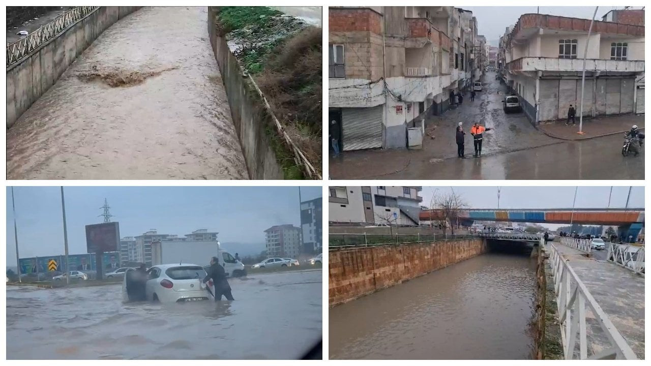 Urfa'da sağanak etkili oldu: Küçük dereler taştı, bazı evleri su bastı