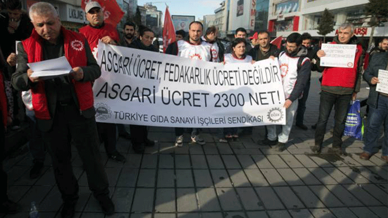 İşçilerden asgari ücret eylemi