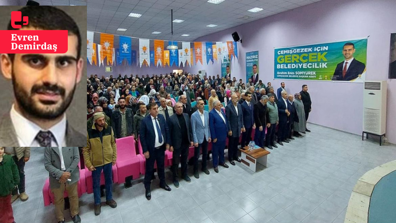 Çemişgezek Belediyesi AKP'li başkan adayının reklamını yaptı