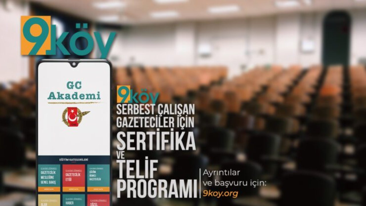 Gazeteciler Cemiyeti'nin 9. Köy Sertifika ve Telif Desteği Programı başvuruları başladı