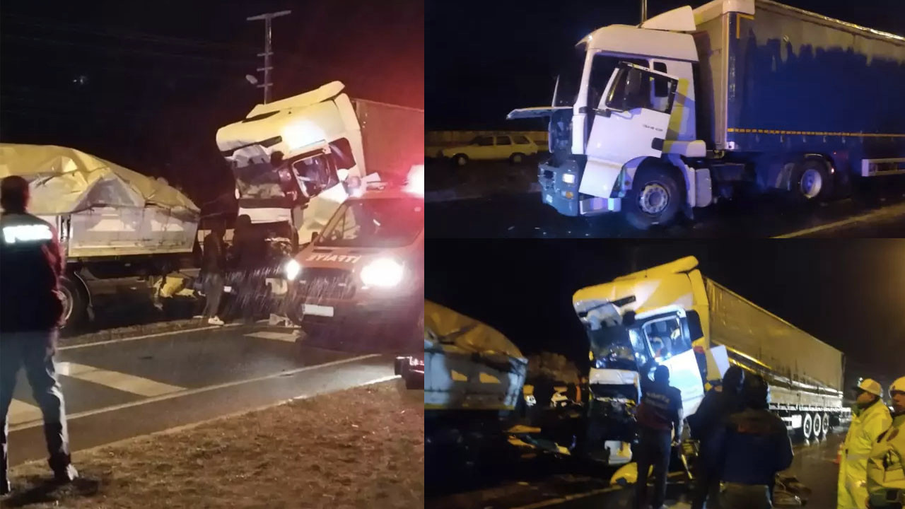 Konya’da dört TIR'ın karıştığı zincirleme kaza: Bir ölü, üç yaralı