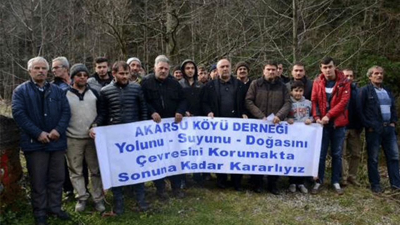 Maçka'da köylüler HES'e karşı eylem yaptı