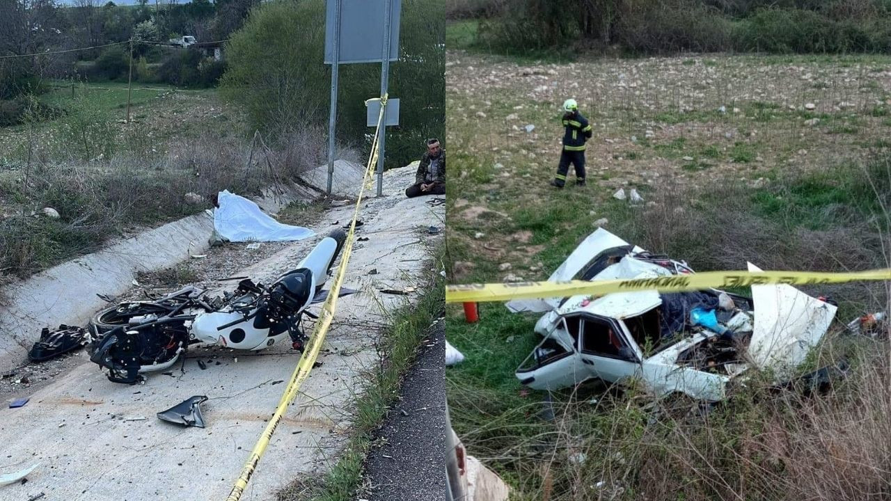 Denizli'de motosikletle otomobil çarpıştı: Biri çocuk üç ölü