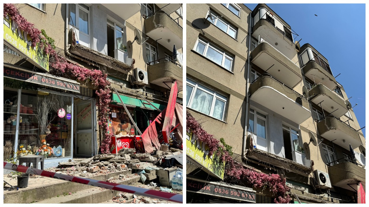 Kartal'da balkon çöktü: Bir kadın yaralandı