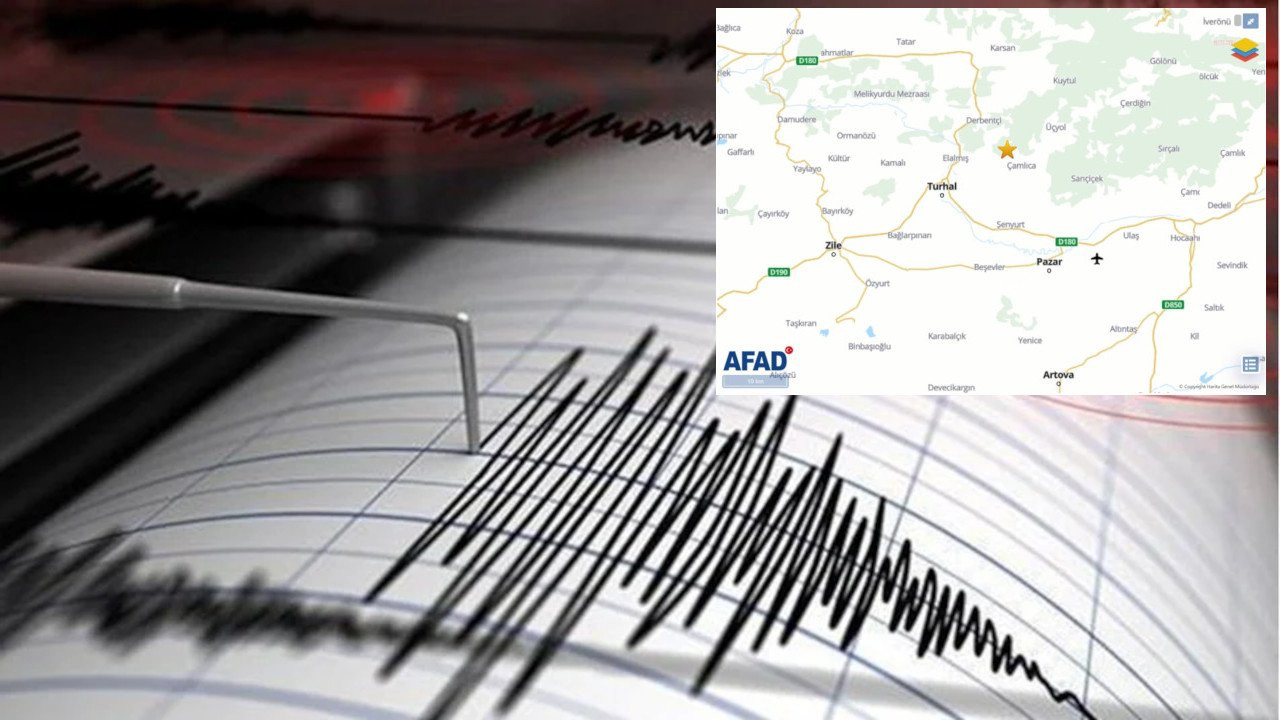 Tokat'ta 4.1 büyüklüğünde deprem