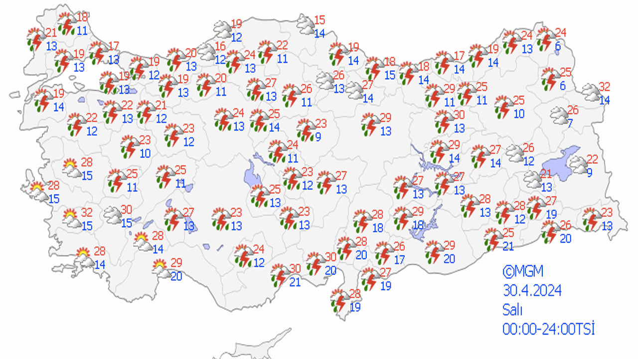 Meteoroloji uyardı: Birçok kentte sağanak yağış ve kuvvetli rüzgar bekleniyor