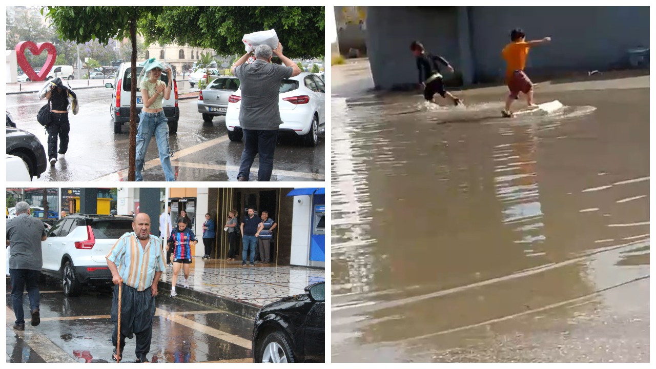 Adana'da sağanak hazırlıksız yakaladı