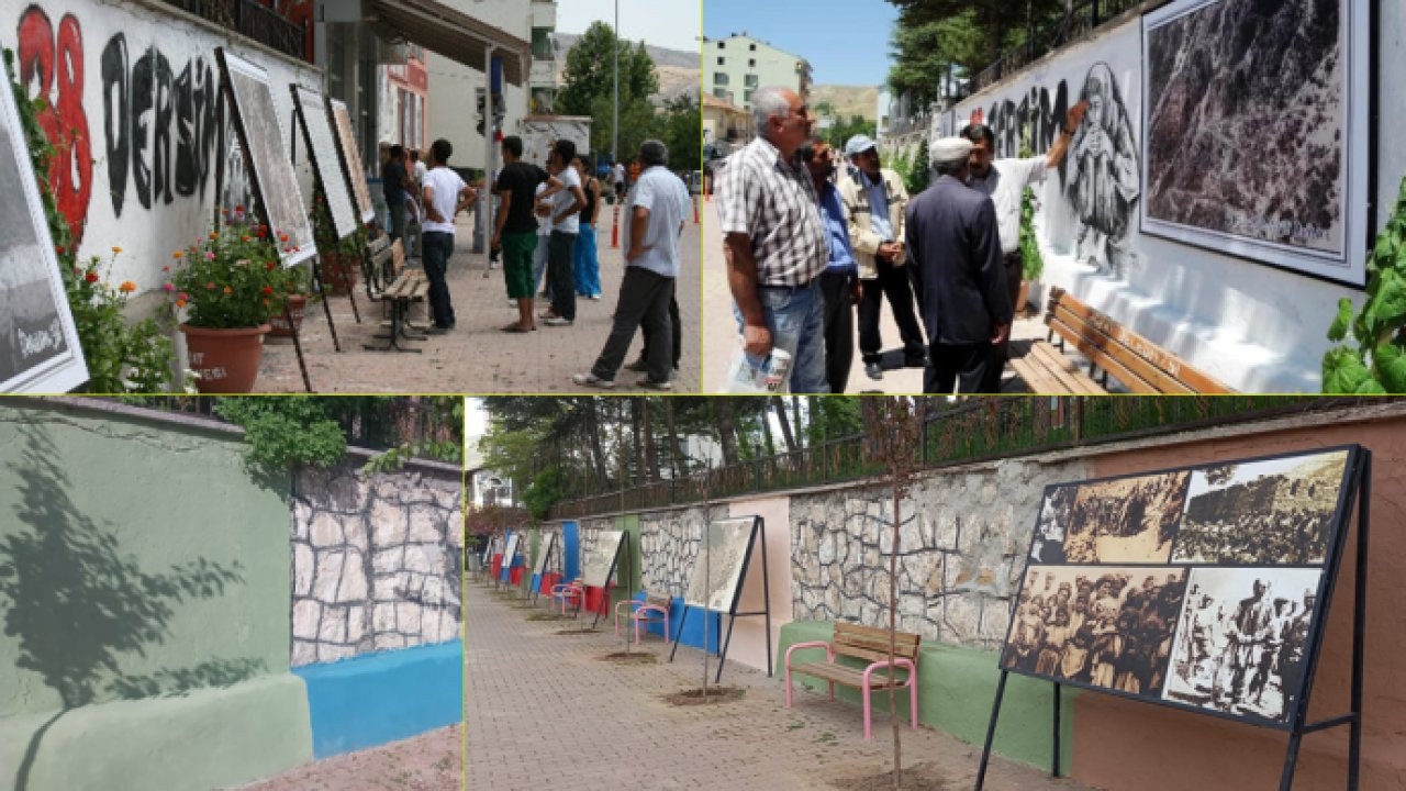 Kaymakamlık, Dersim 38 Duvar’ındaki katliama ait fotoğrafları kaldırdı