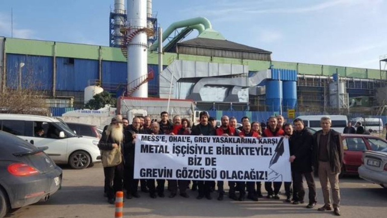 136 aydından metal işçileriyle dayanışma