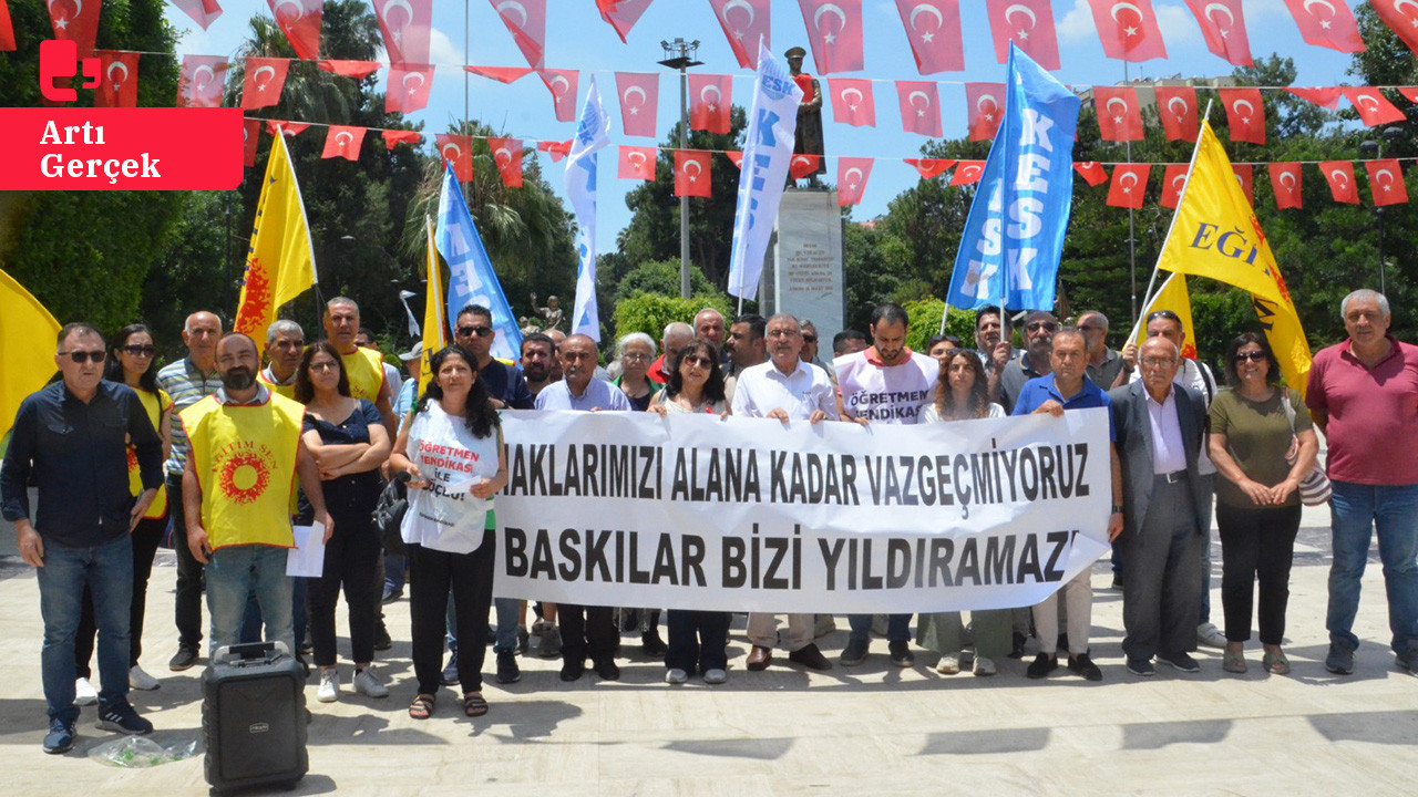 Adana’da öğretmenlere yönelik saldırı protesto edildi: 'Haklı mücadelemiz için alanlardayız'