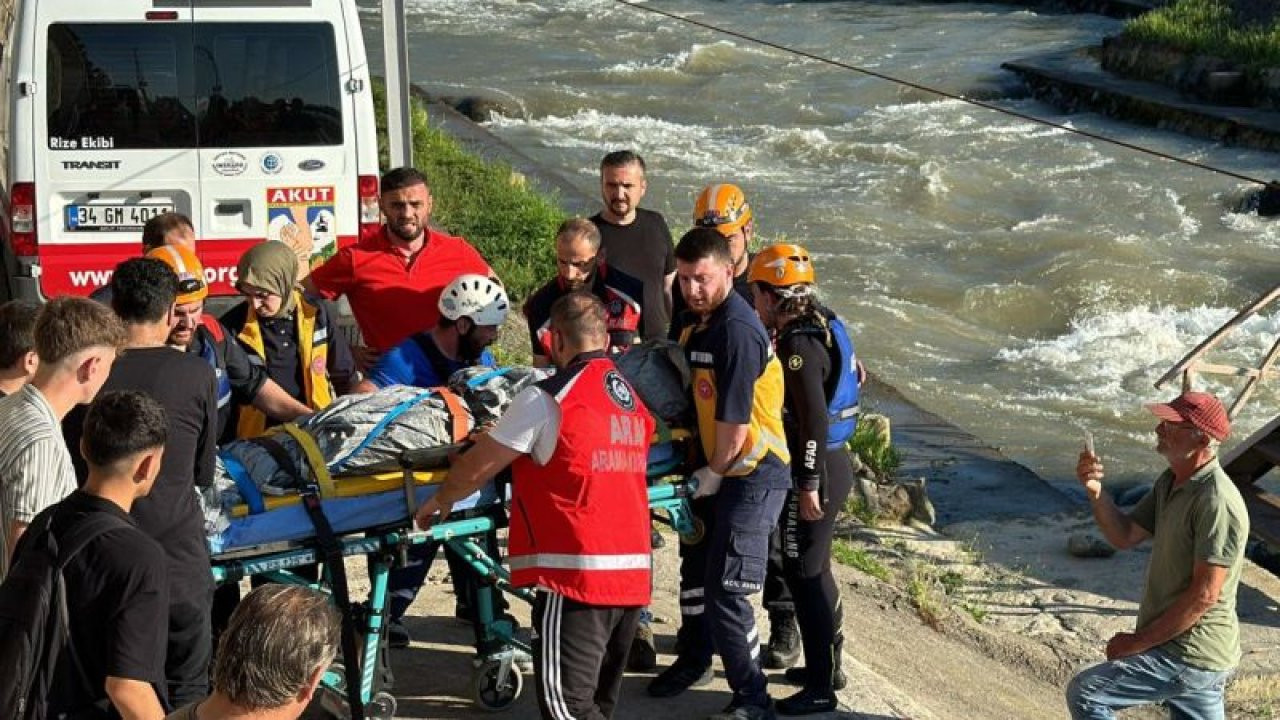 Rize'de yapay gölde akıntıya kapılan dört kişiden ikisi öldü