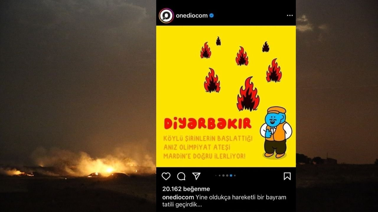 Onedio'dan Diyarbakır'da 15 kişinin öldüğü yangınla ilgili ırkçı paylaşım