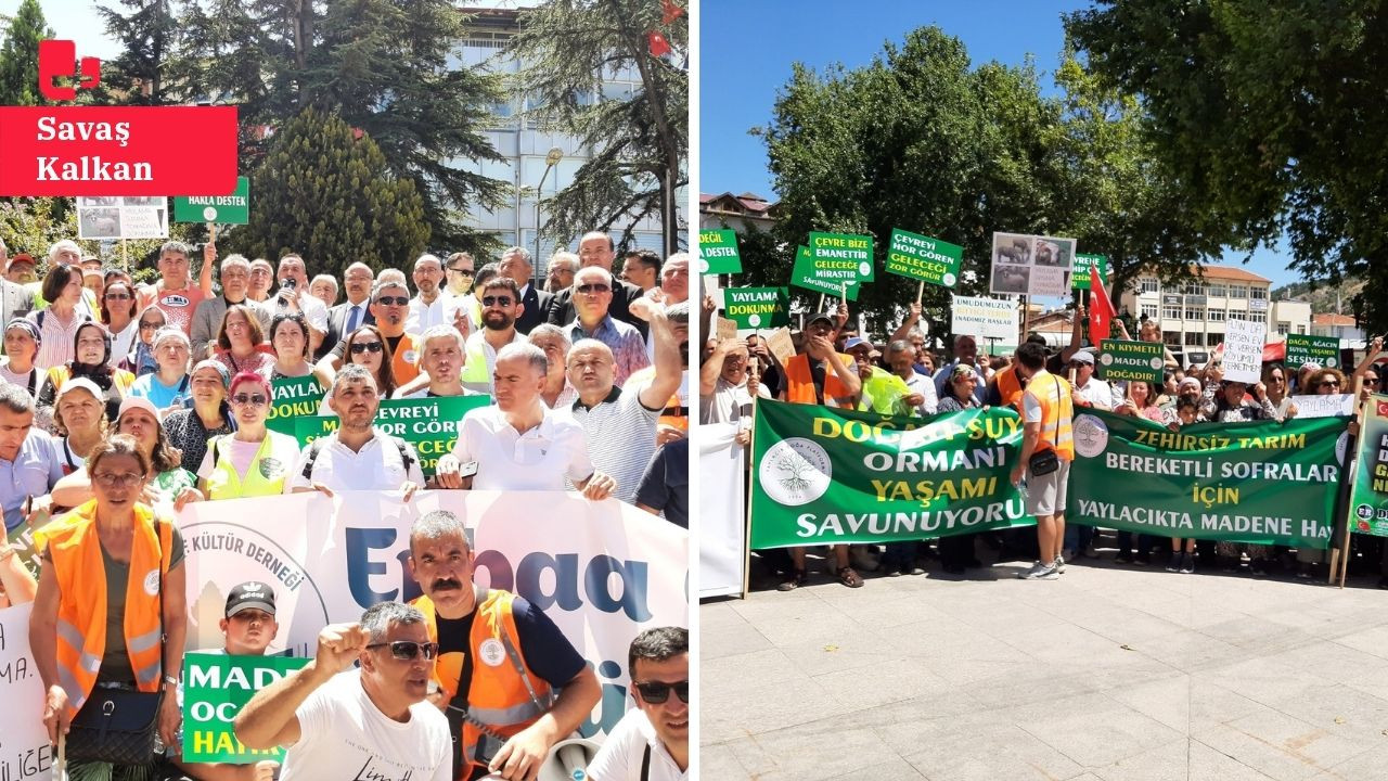 Tokat'ta maden protestosu: 'Yaylalarımız, ovalarımız sahipsiz değil'