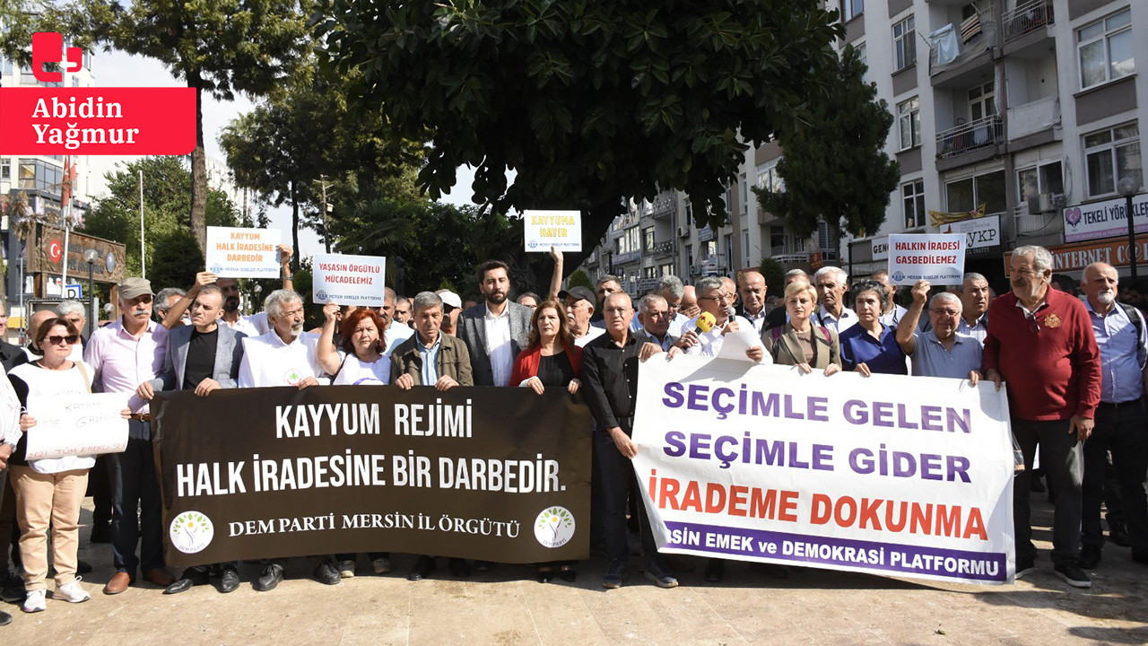 Esenyurt'a kayyım atanması Mersin'de protesto edildi: 'Van ve Hakkari'de direndiğimiz gibi direneceğiz'