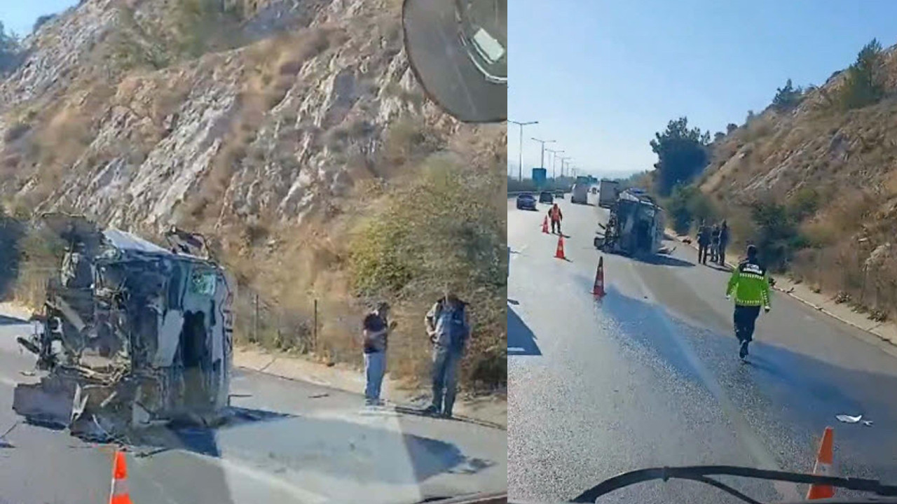 İzmir'de üç TIR'ın karıştığı kazada bir ölü, bir yaralı