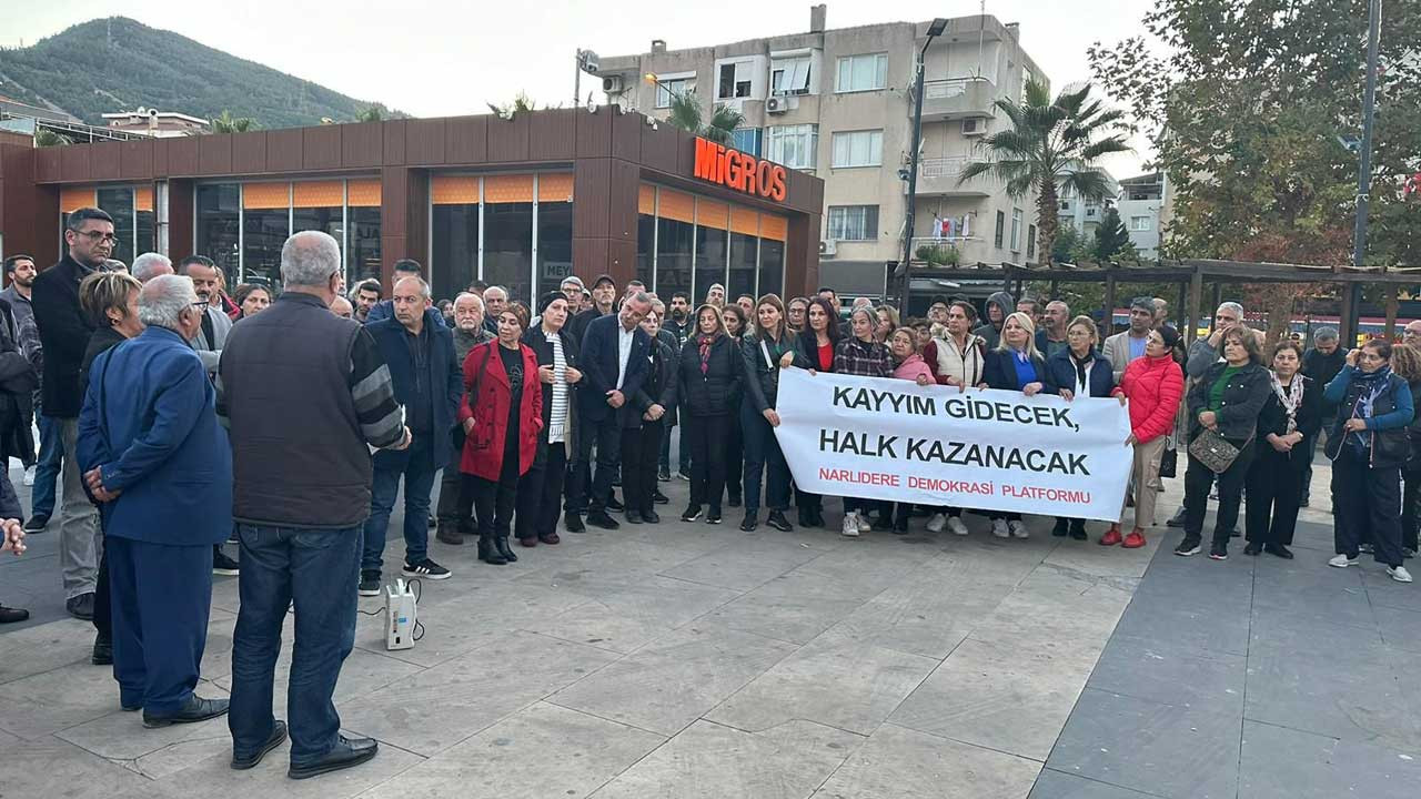 Narlıdere’de ‘kayyım’ protestosu: Ortak mücadele vurgusu