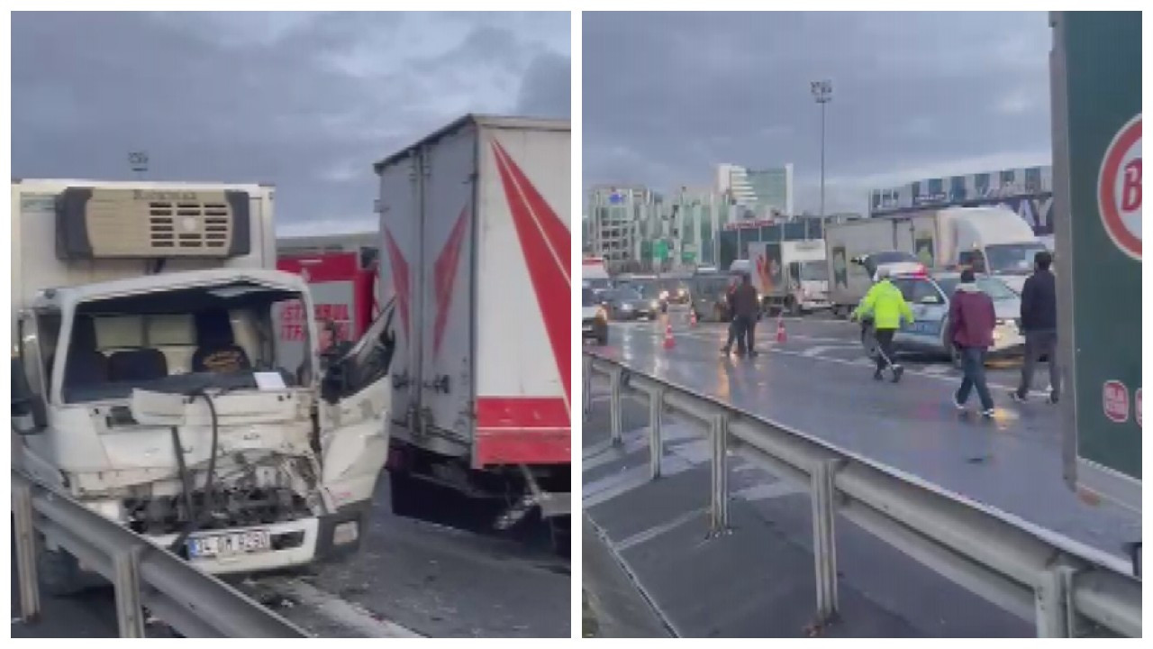 Bağcılar TEM otoyolunda zincirleme trafik kazası: Bir yaralı