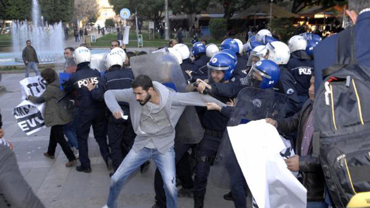 Gözaltıları protestoya müdahale: 14 gözaltı