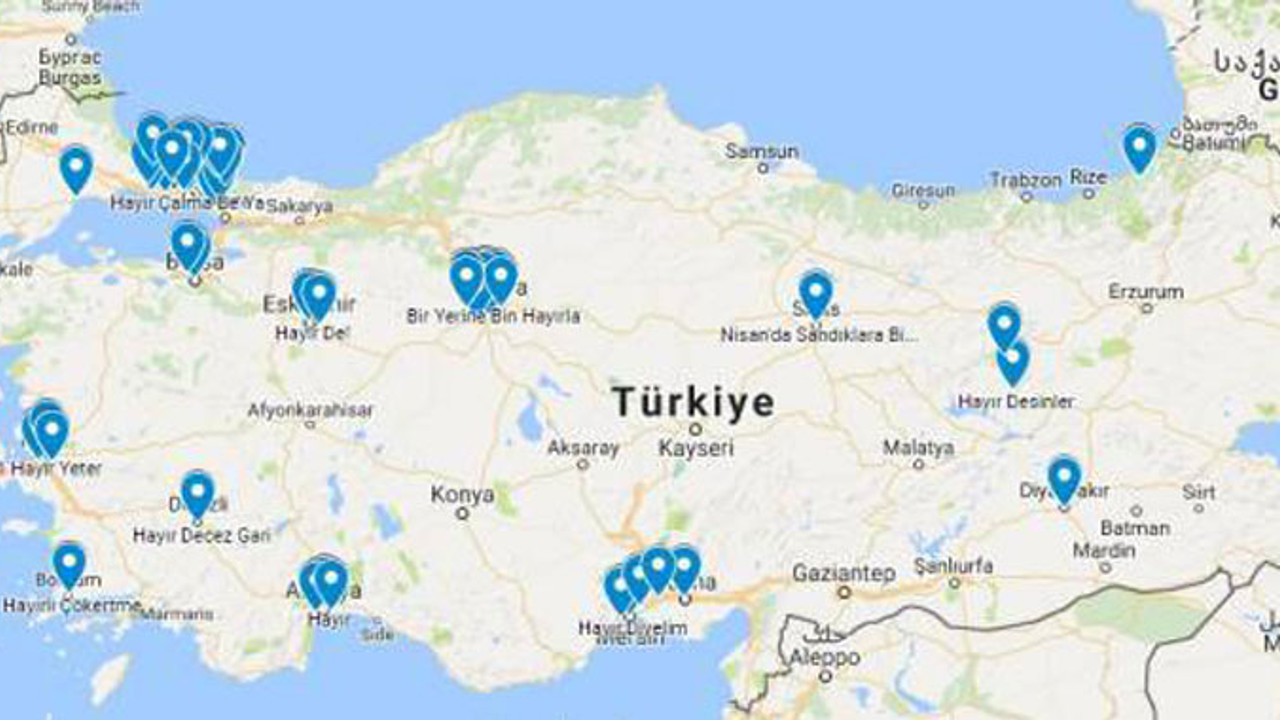 'Hayırlı Şarkılar Haritası'