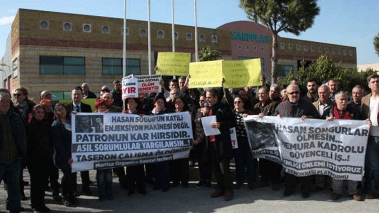 Öldüğü fabrikanın önünde protesto