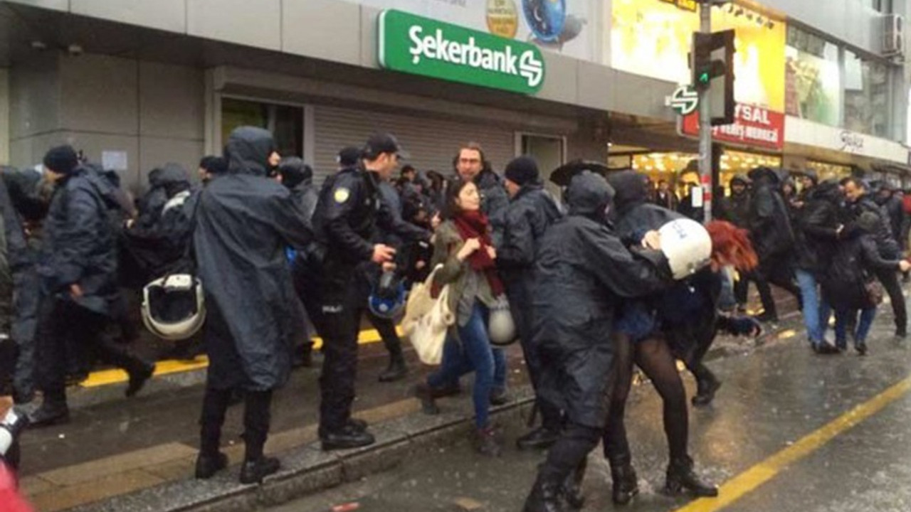 8 Mart mitingine polis müdahalesi