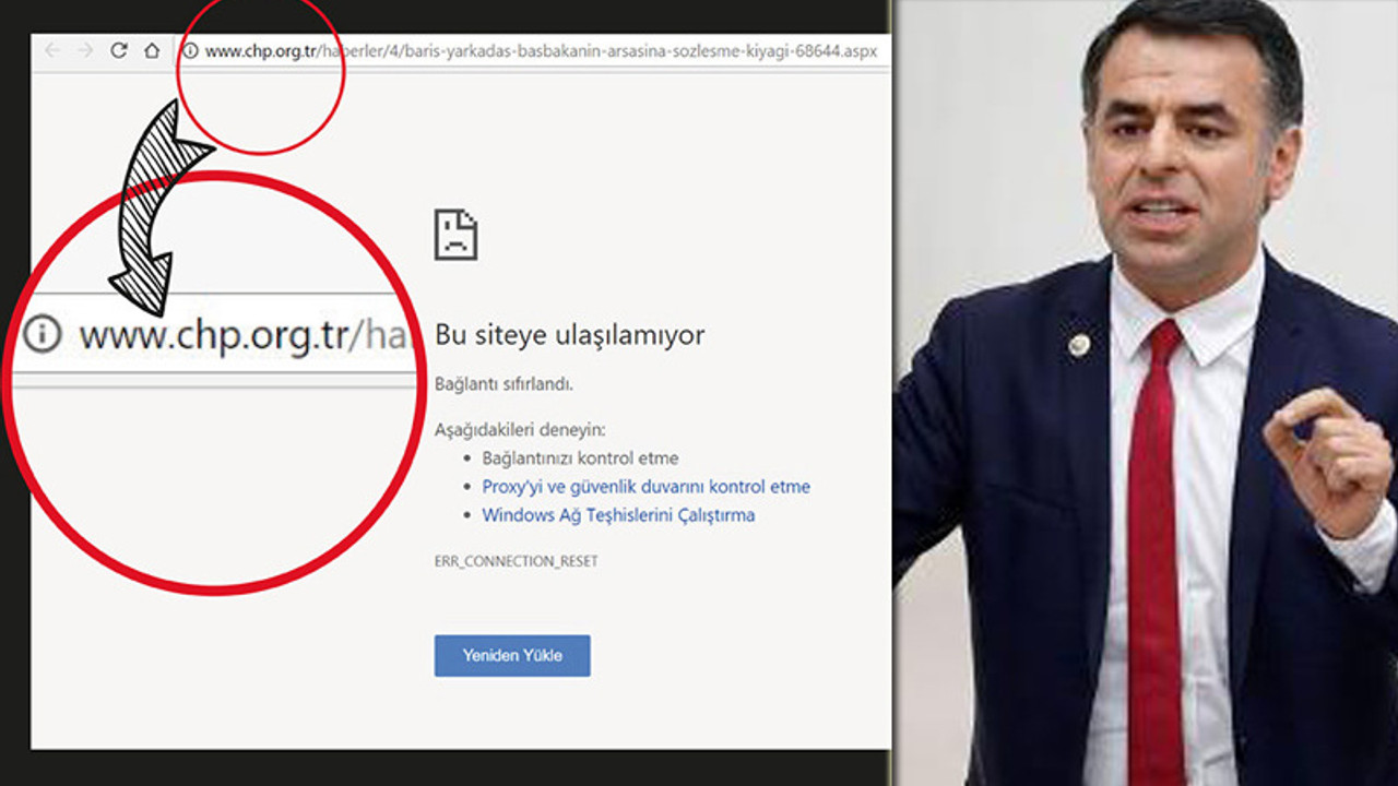 Sansür CHP sitesine uzandı