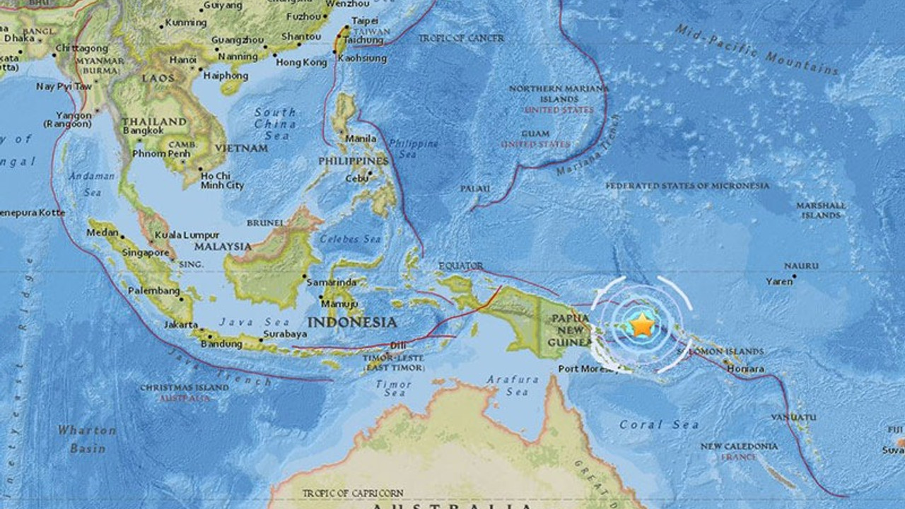 Papua Yeni Gine’de 6.3 büyüklüğünde deprem