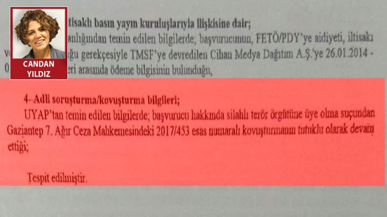 Tutuklu olmadığı halde 'tutuklu' denilerek başvurusu reddedildi