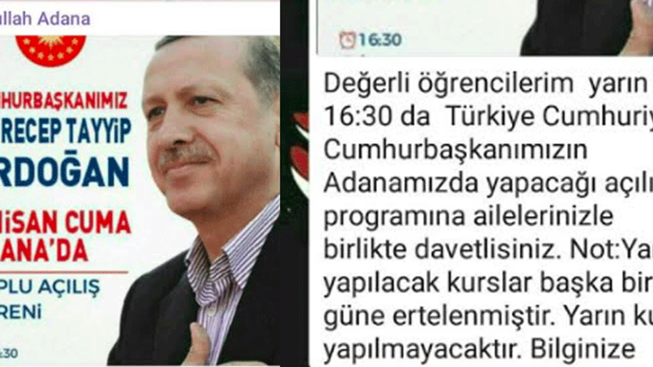 Öğrencilere mesajlı 'Evet' propagandası