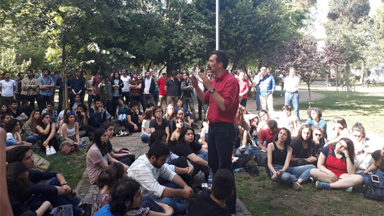 HDP adayı Erkan Baş Yoğurtçu Parkı’nda gençlerle buluştu