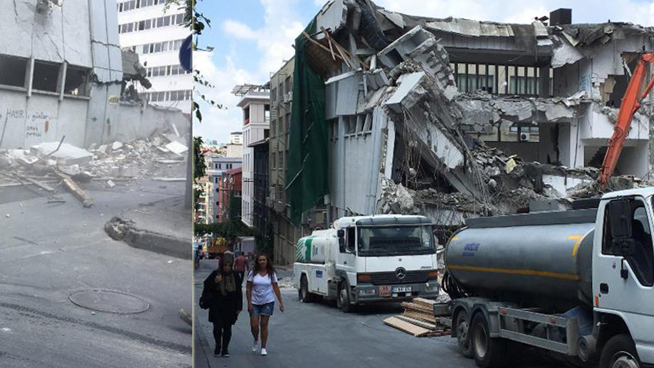 Şişli'de tehlikeli yıkım