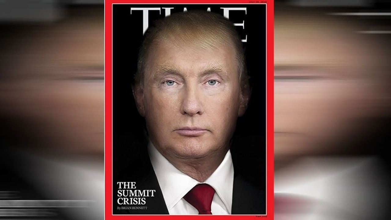 TIME, Trump ile Putin'in yüzlerini birleştirdi