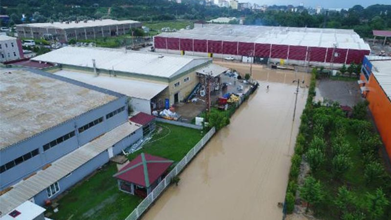 Fatsa'da OSB su altında kaldı